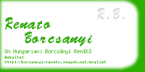 renato borcsanyi business card