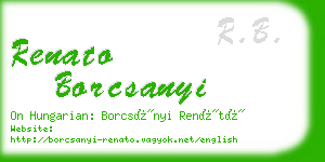 renato borcsanyi business card